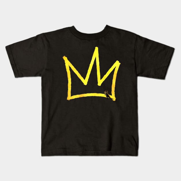 king crown basquiat Kids T-Shirt by SuperDj